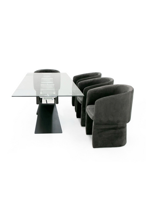   Black Glass Extendable Dining Table | Oroa.com