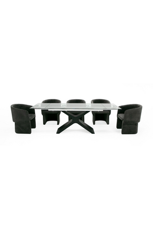  Black Glass Extendable Dining Table | Oroa.com