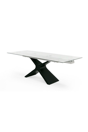   Black Glass Extendable Dining Table | Oroa.com