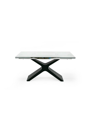   Black Glass Extendable Dining Table | Oroa.com