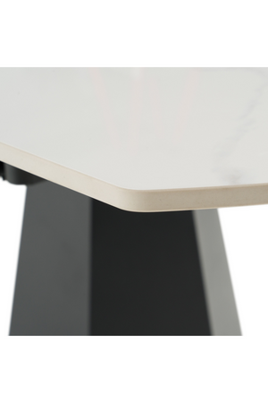   White Ceramic Extendable Dining Table | Oroa.com
