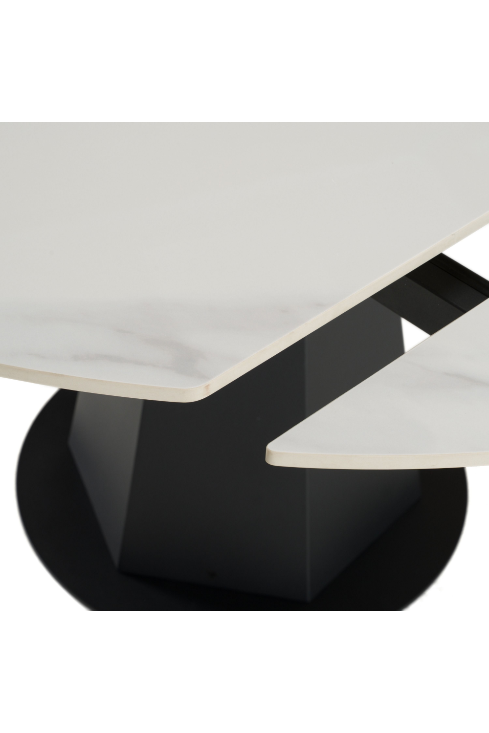   White Ceramic Extendable Dining Table | Oroa.com