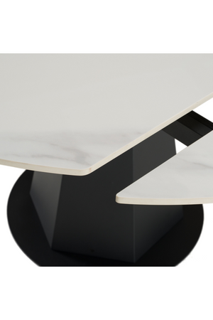   White Ceramic Extendable Dining Table | Oroa.com
