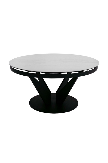   Black Ceramic Extendable Dining Table | Oroa.com
