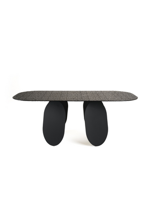   Hammered Gray Glass Dining Table | Oroa.com