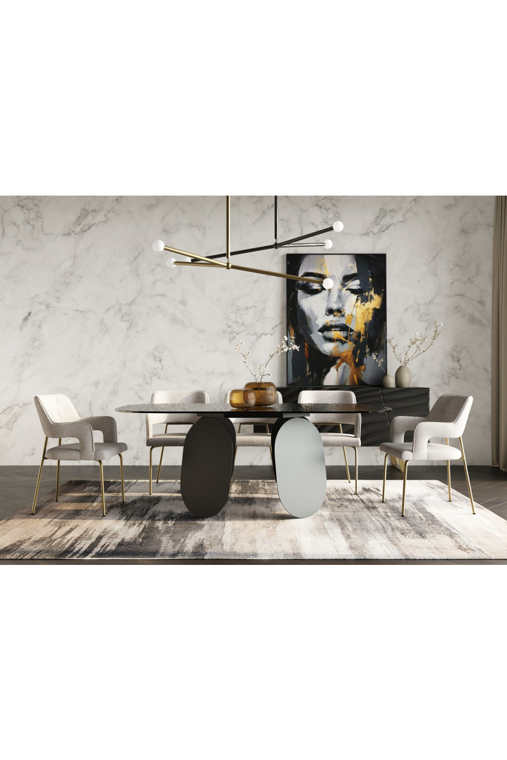  Hammered Gray Glass Dining Table | Oroa.com