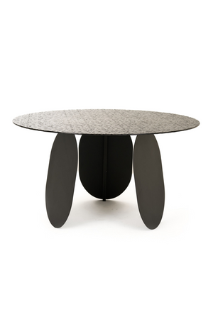   Round Gray Glass Dining Table | Oroa.com