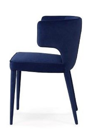   Velvet Contoured-Back Dining Chair | Oroa.com