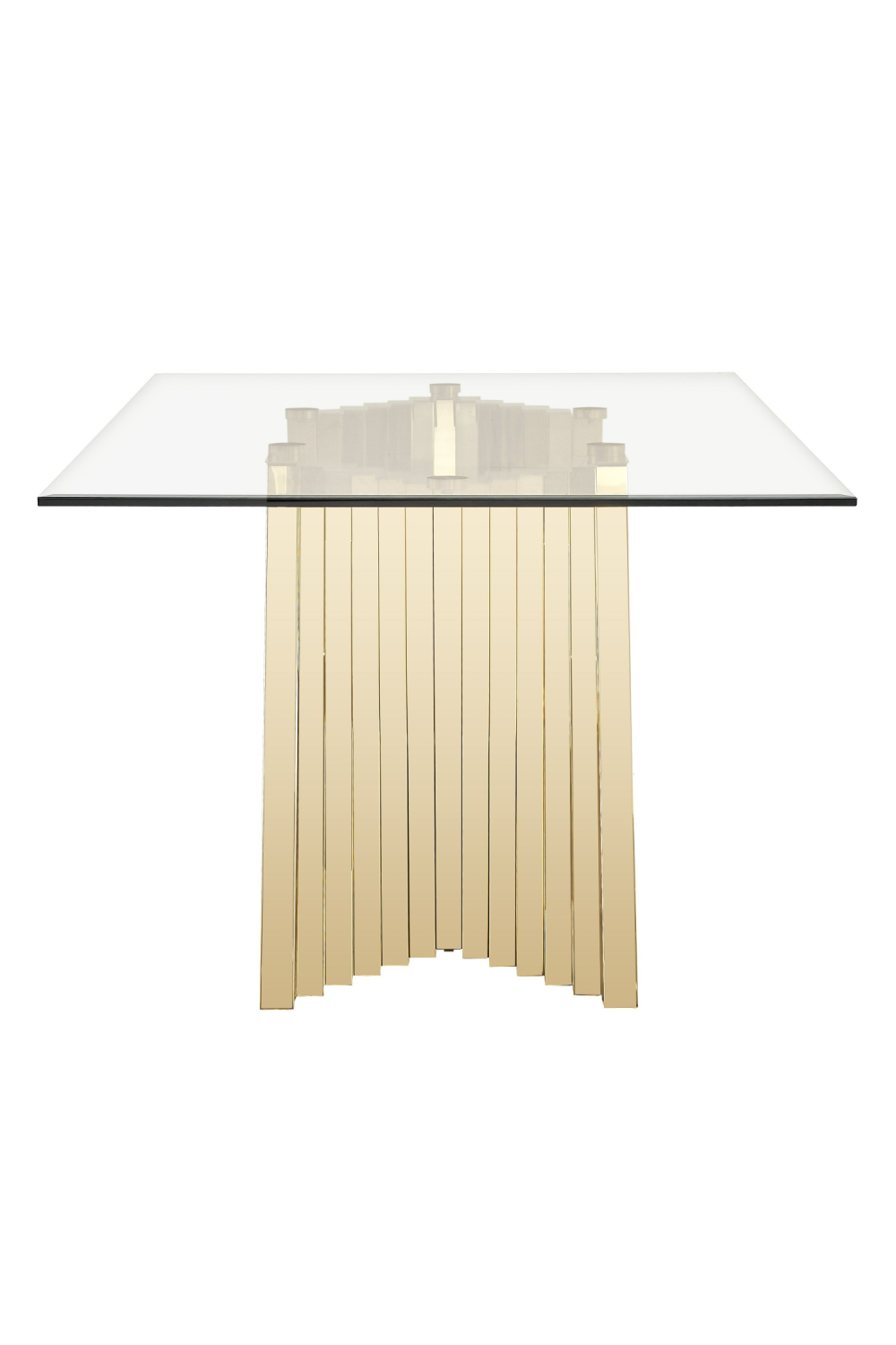   Gold Base Glass Dining Table | Oroa.com