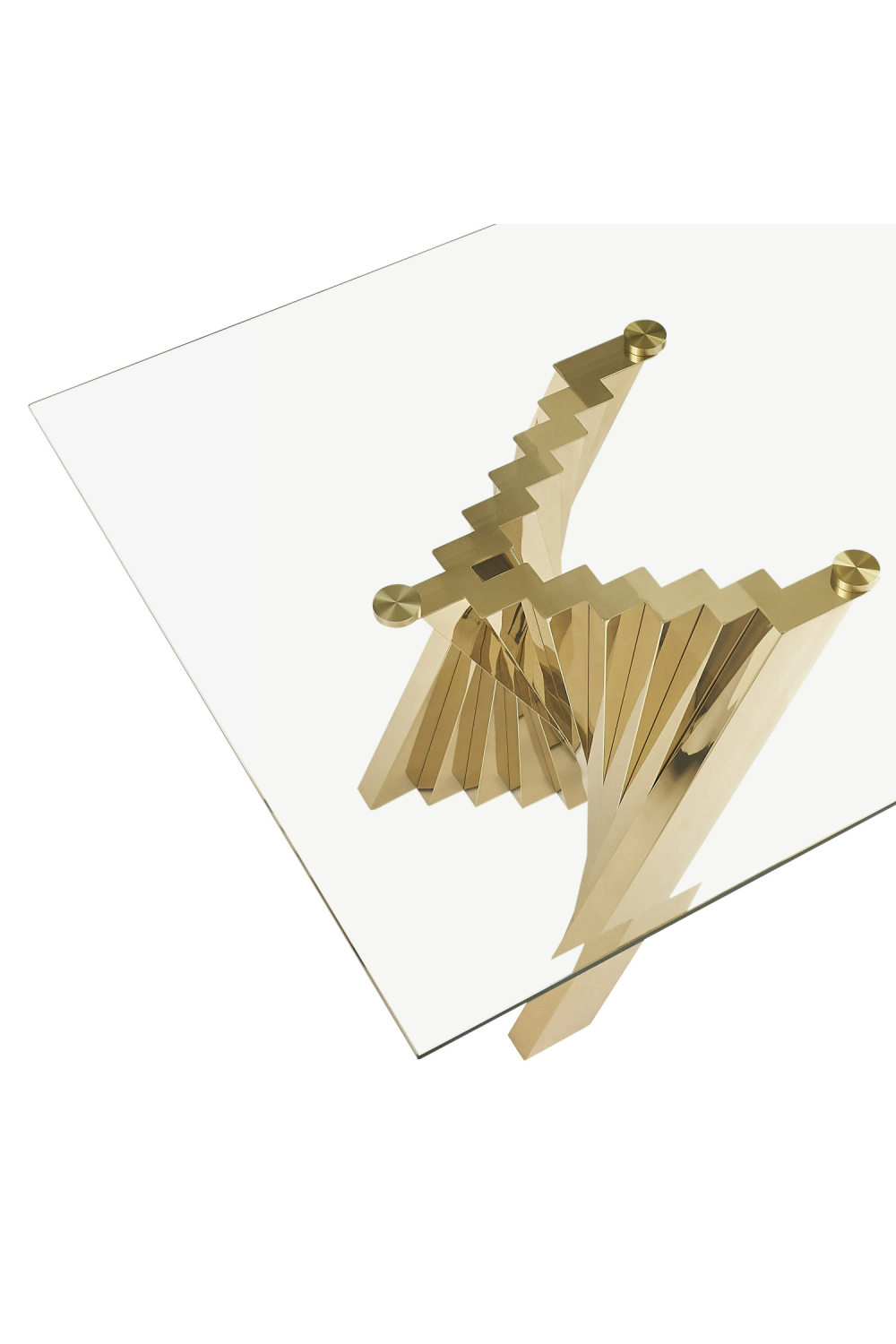   Gold Base Glass Dining Table | Oroa.com