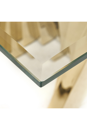   Gold Base Glass Dining Table | Oroa.com
