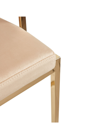   Beige Velvet Counter Stool | Oroa.com