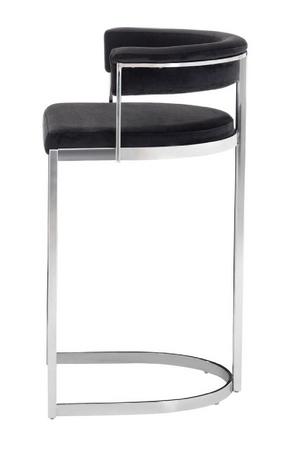   Black Velvet Counter Stool | Oroa.com