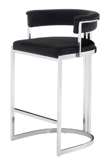   Black Velvet Counter Stool | Oroa.com