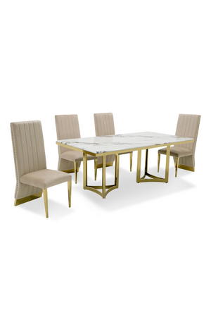   White Marble Top Dining Table | Oroa.com
