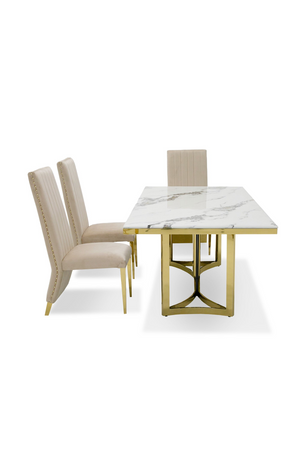   White Marble Top Dining Table | Oroa.com
