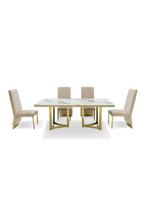   White Marble Top Dining Table | Oroa.com