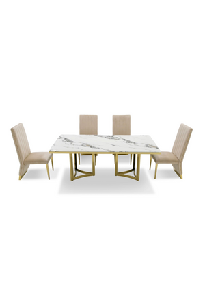   White Marble Top Dining Table | Oroa.com