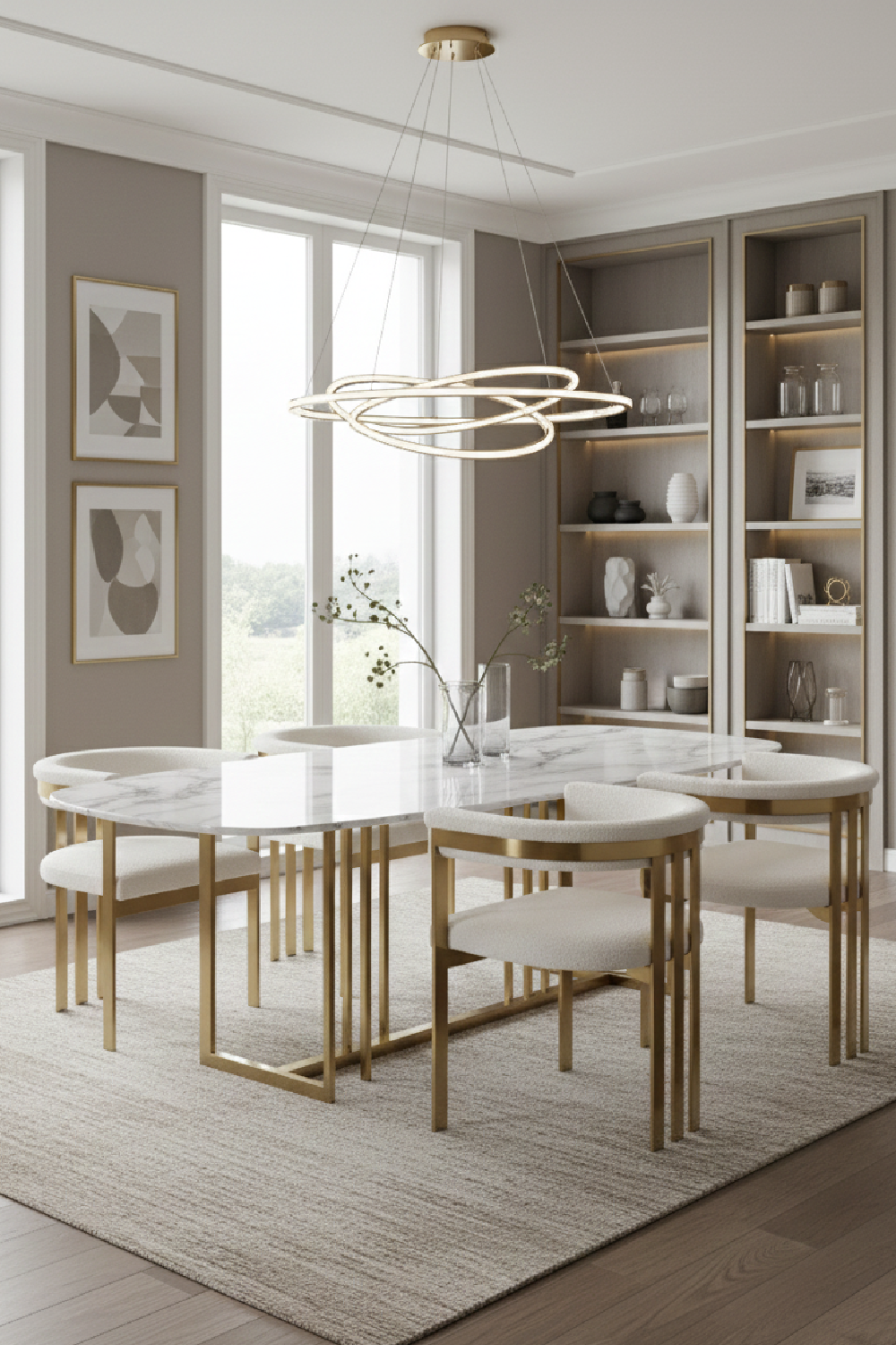   Beige Sherpa Dining Chair | Oroa.com
