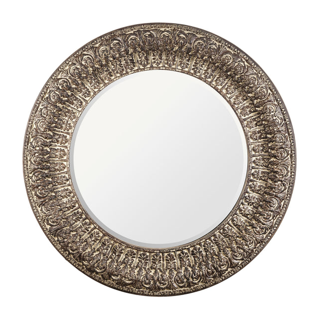Modern European furniture - Vintage Gold Round Mirror - www.oroa.com