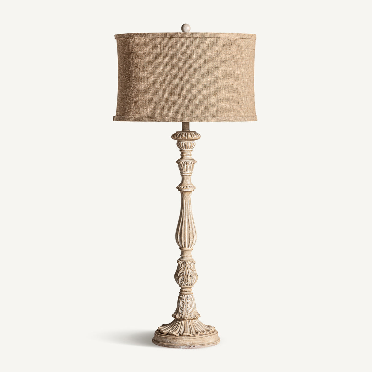   Beige Carved Floor Lamp | Oroa.com