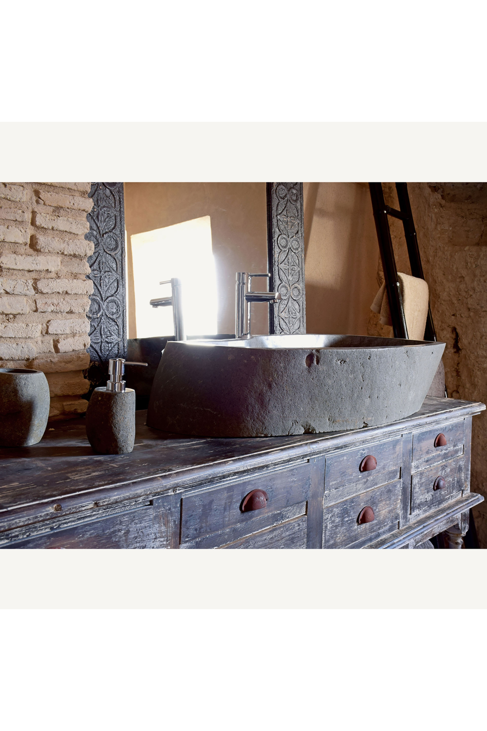   Gray Stone Bathroom Sink | Oroa.com