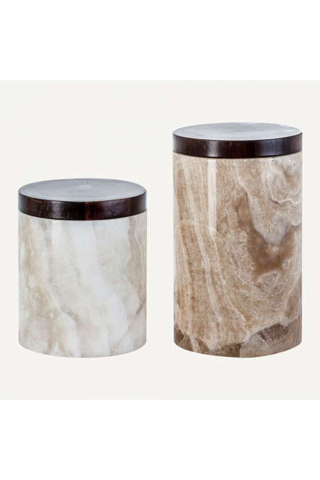   Cylindrical Onyx Box Set (2) | Oroa.com