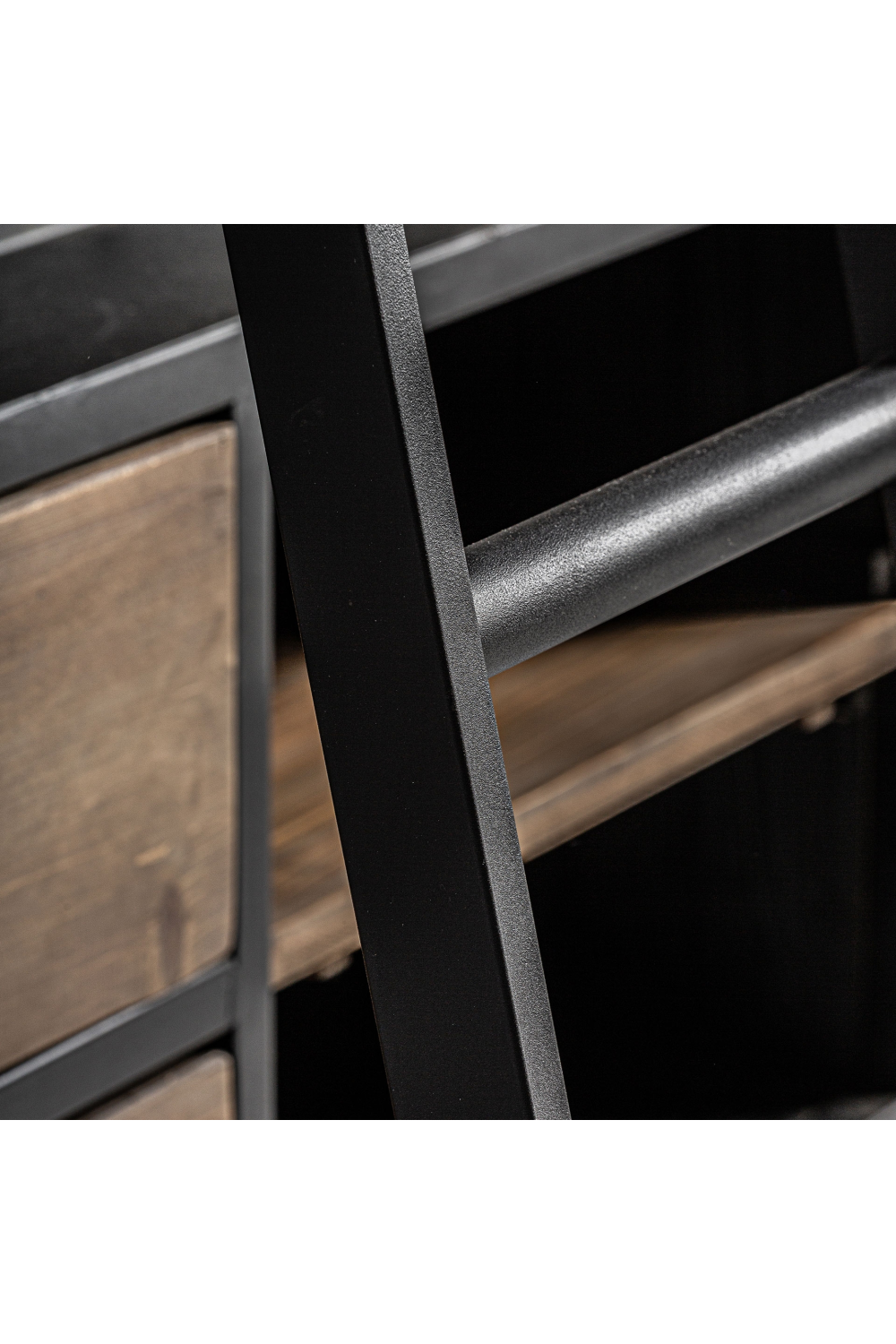   Iron Framed Bookcase with Ladder | Oroa.com