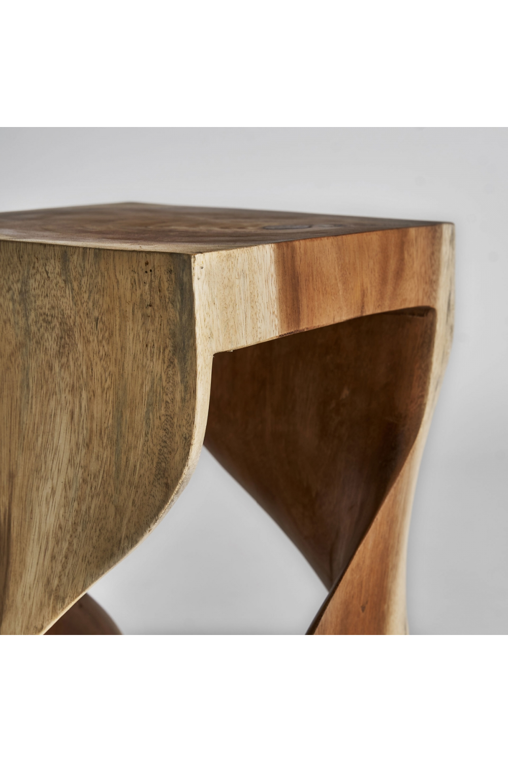   Acacia Wood Sculpted Side Table | Oroa.com