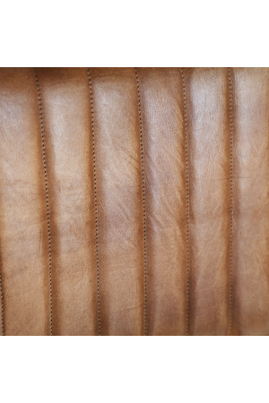   Brown Leather Cantilevered Dining Chair | Oroa.com