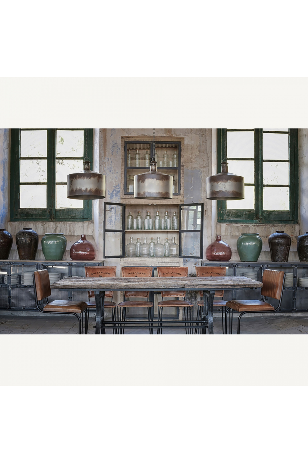   Brown Leather Cantilevered Dining Chair | Oroa.com