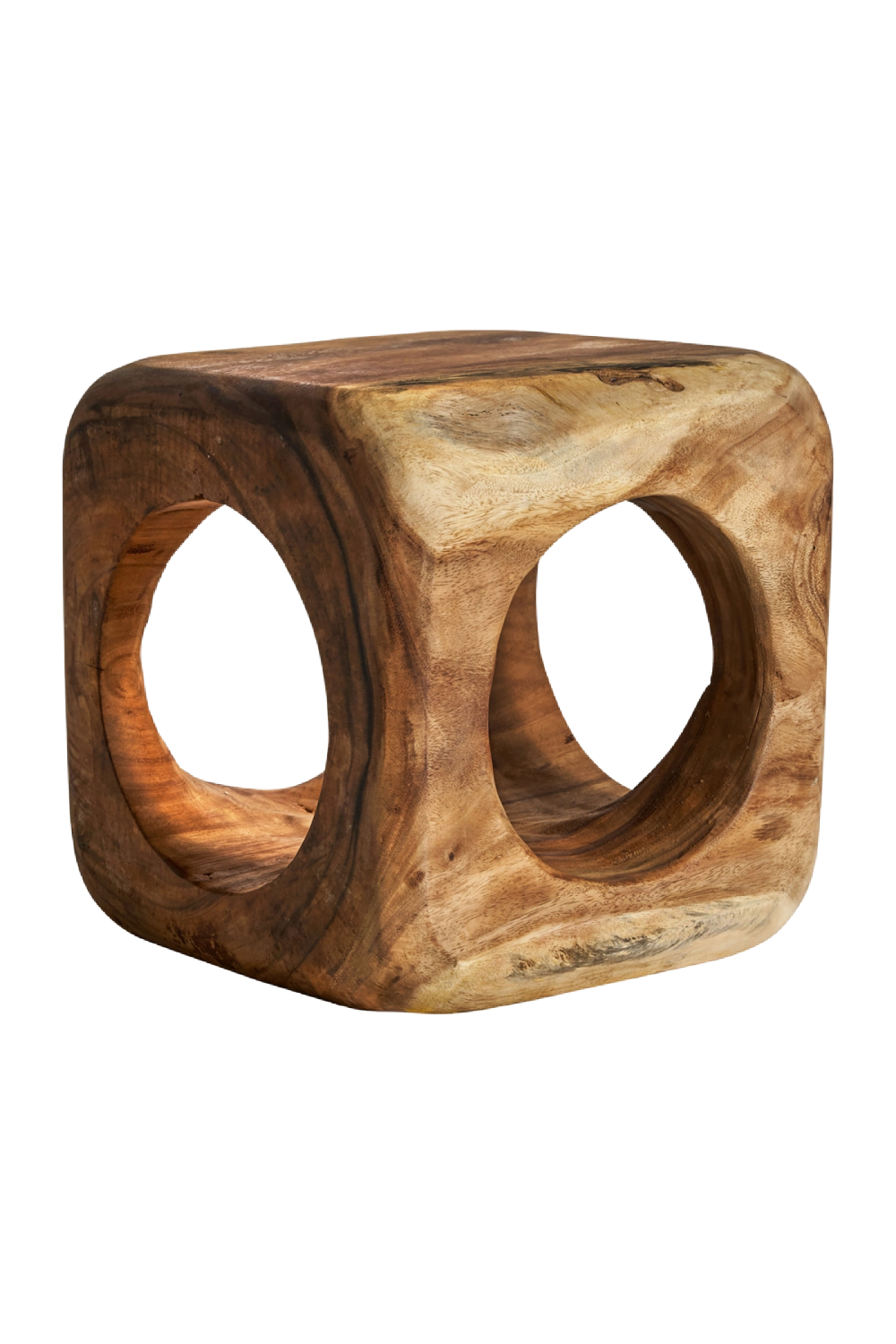  Wooden Cube Holed Stool | Oroa.com