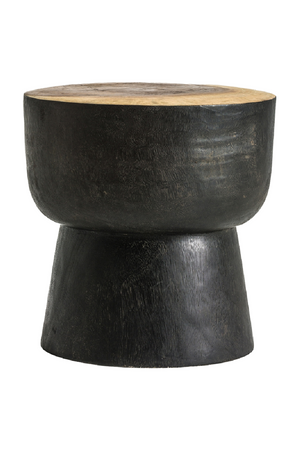   Black Tropical Wood Side Table | Oroa.com