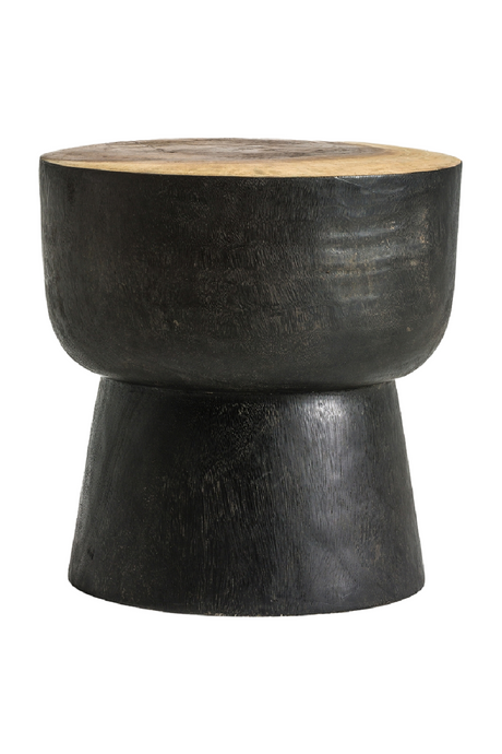   Black Tropical Wood Side Table | Oroa.com