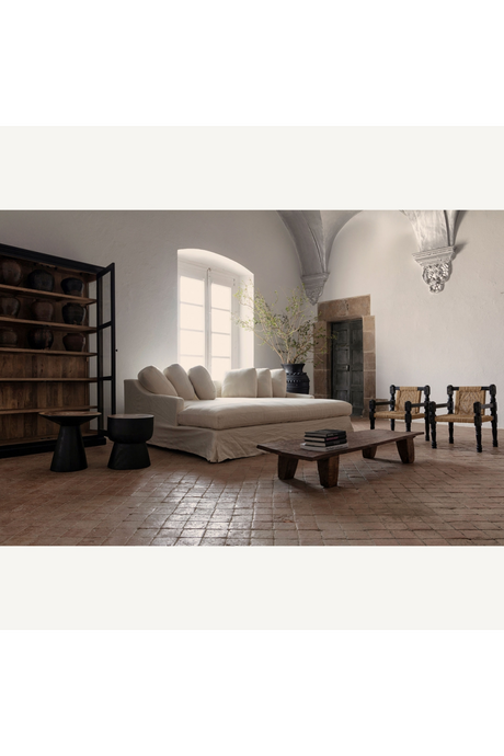   Black Tropical Wood Side Table | Oroa.com