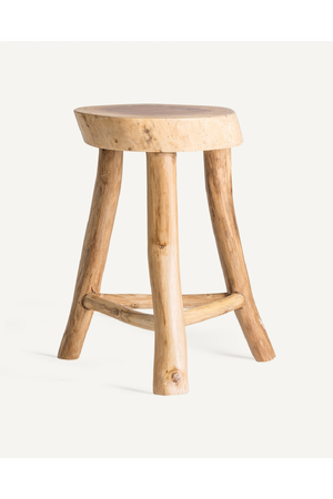   Suar Wood 3-Legged Stool | Oroa.com