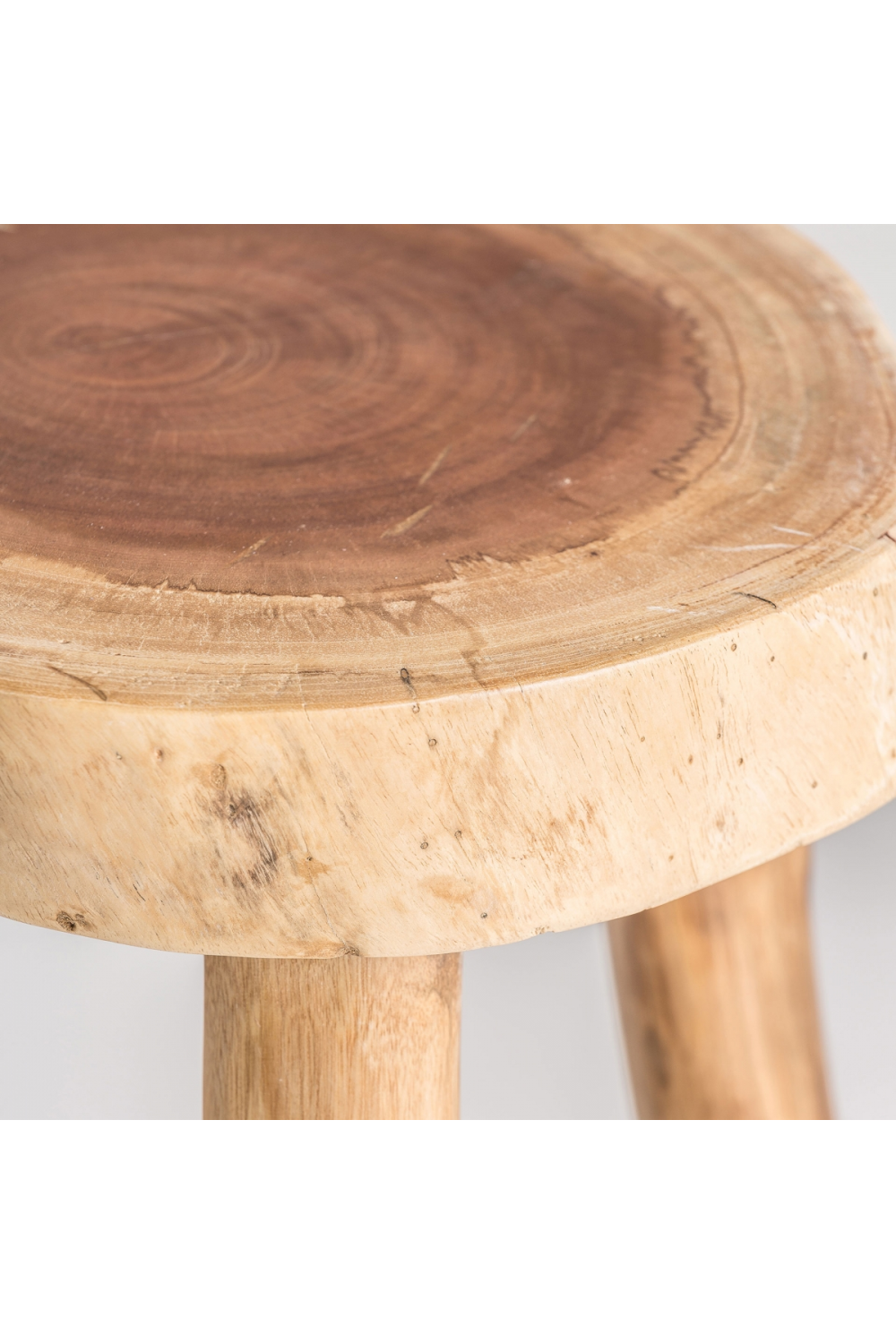   Suar Wood 3-Legged Stool | Oroa.com
