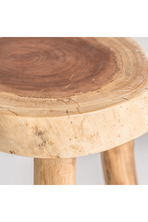   Suar Wood 3-Legged Stool | Oroa.com