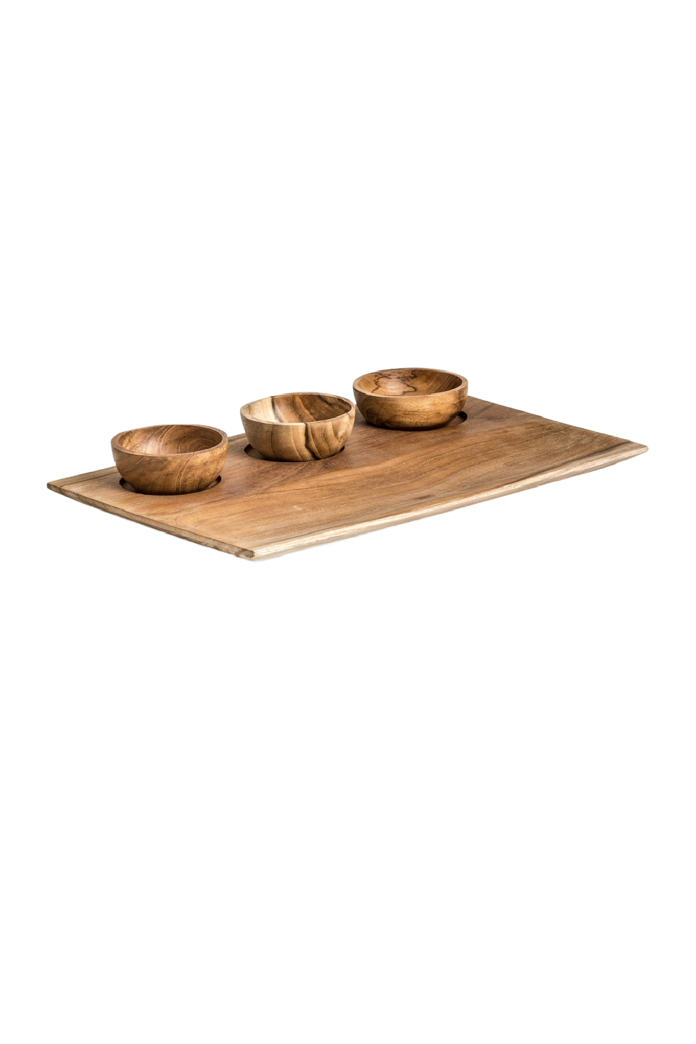   Teak Wood Tray Set (4) | Oroa.com