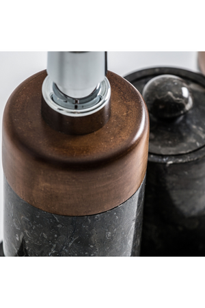   Onyx And Wood Toiletry Set (4) | Oroa.com