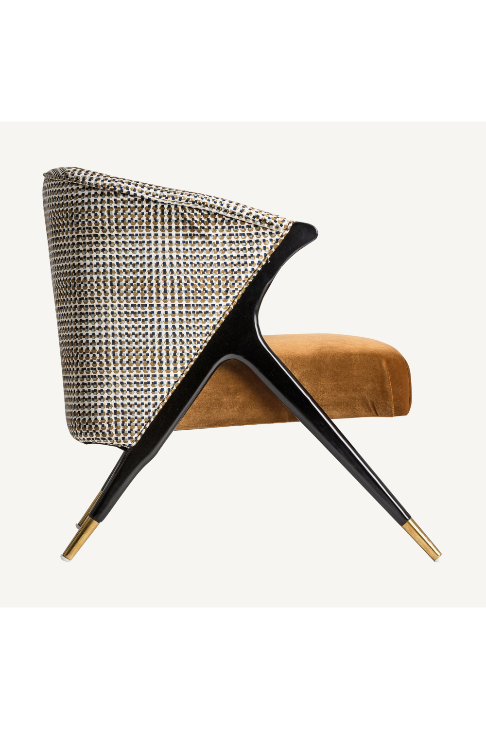   Ocher Velvet Seat Armchair | Oroa.com
