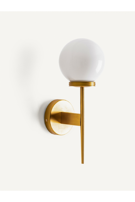   White Glass Orb Wall Lamp | Oroa.com