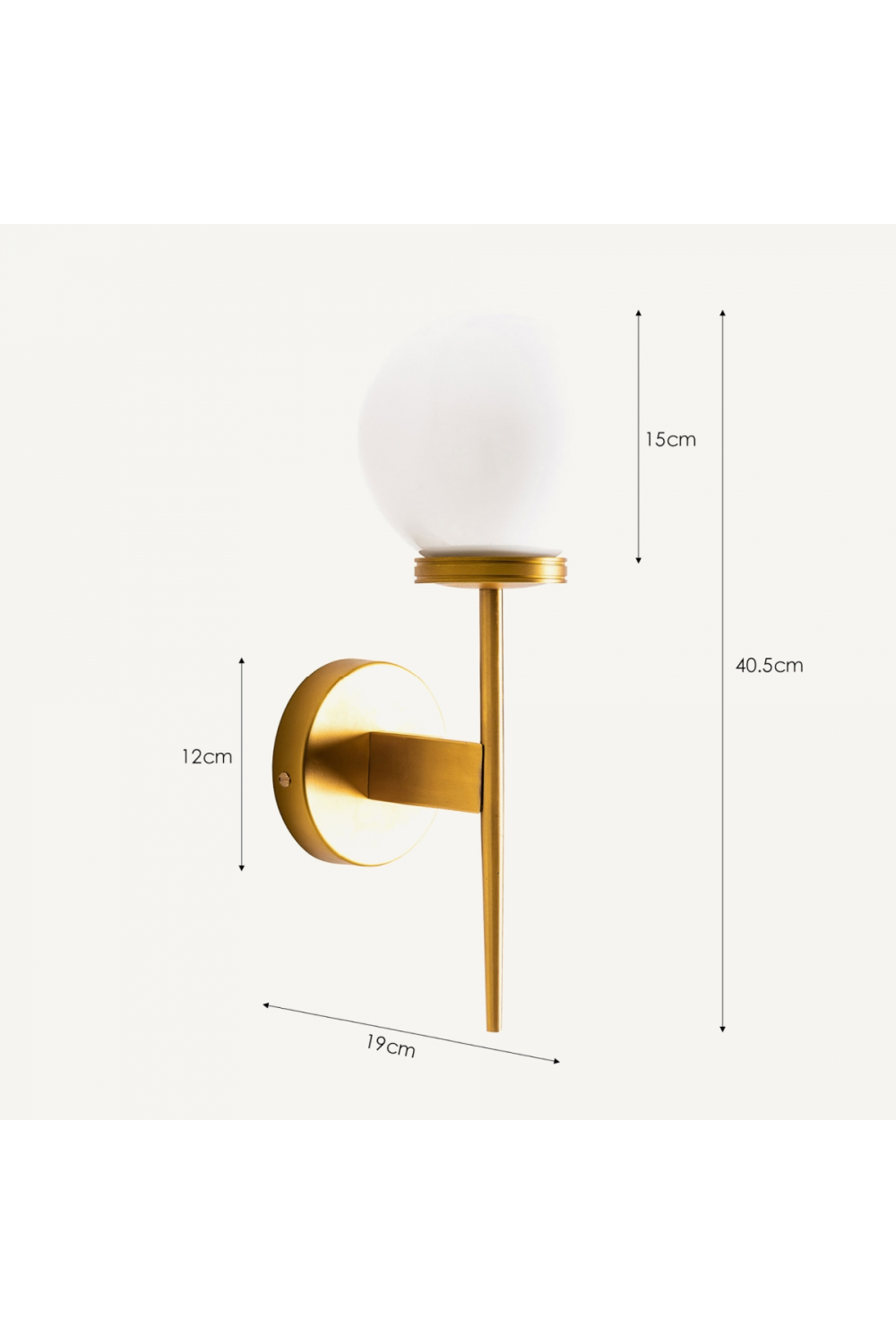   White Glass Orb Wall Lamp | Oroa.com