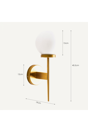   White Glass Orb Wall Lamp | Oroa.com