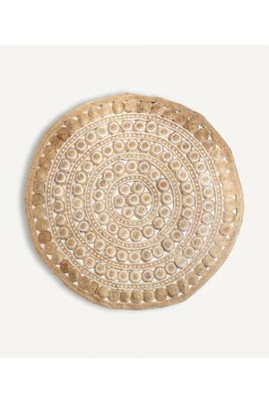   Jute Round Floral Rug 8' | Oroa.com