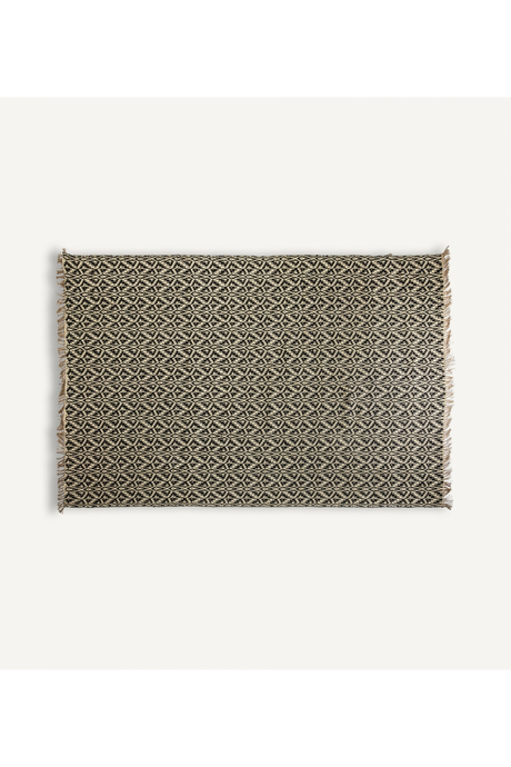   Beige Jute Patterned Rug 10'5" x 6'5" | Oroa.com