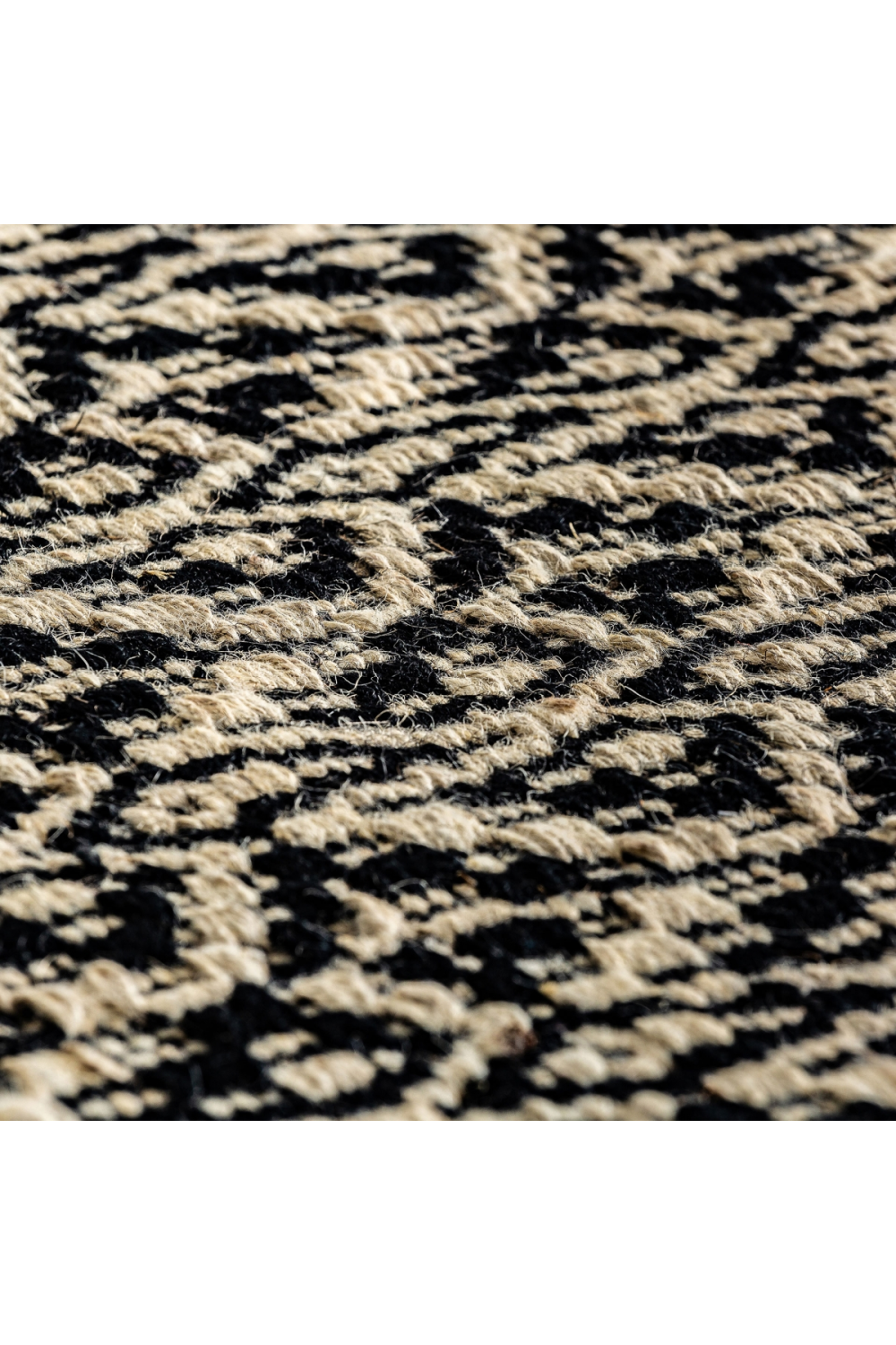   Beige Jute Patterned Rug 10'5" x 6'5" | Oroa.com