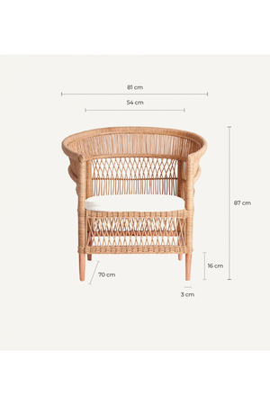   Rattan Padded Contemporary Armchair | Oroa.com