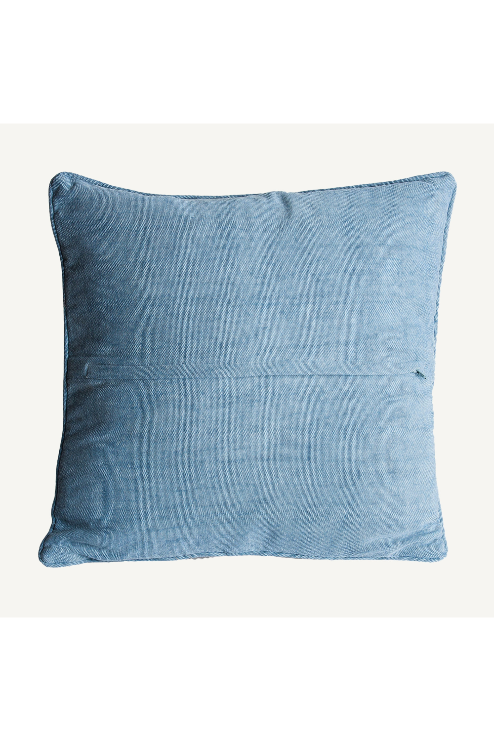   Embroidered Blue Cotton Cushion | Oroa.com