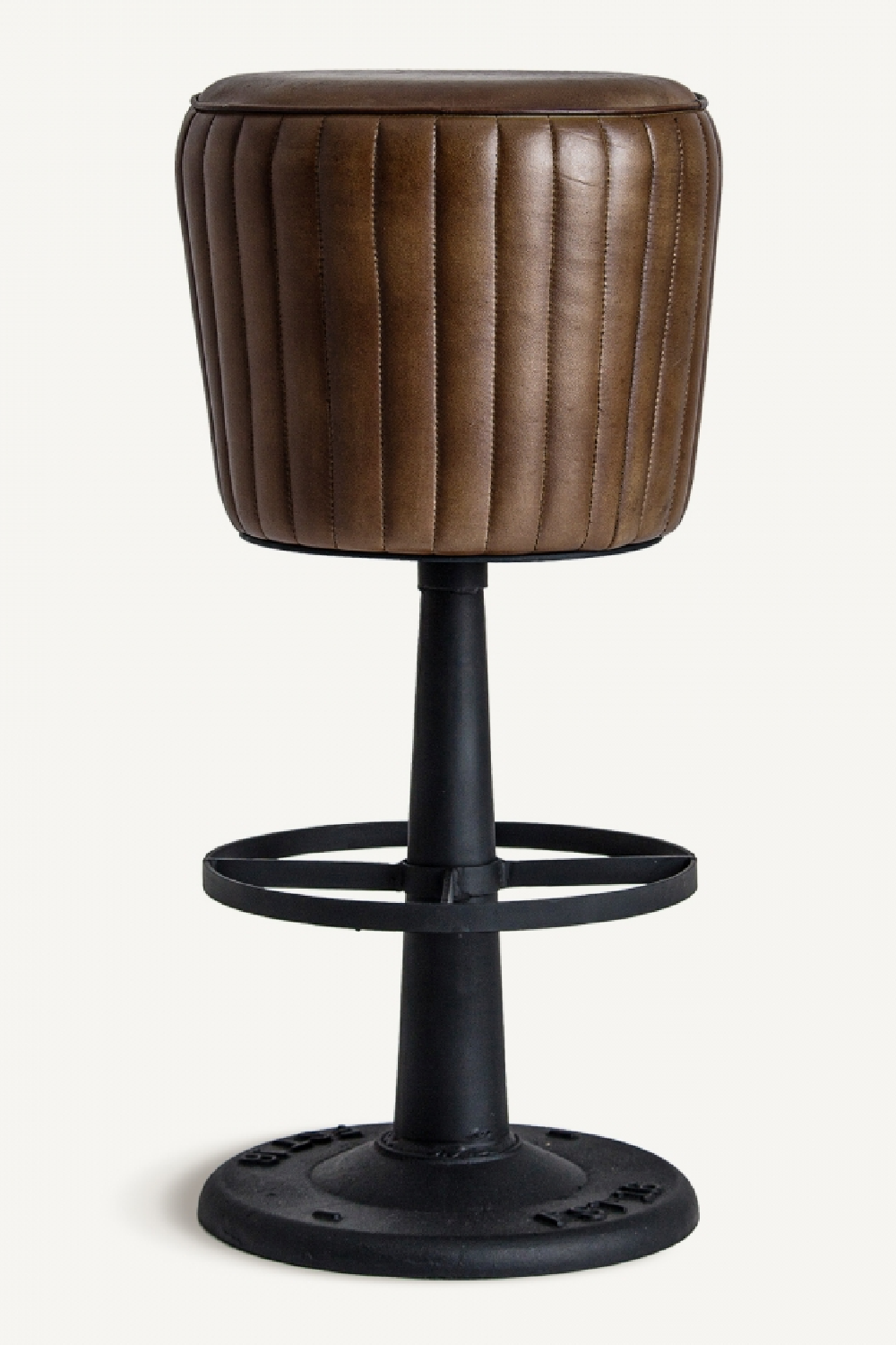   Brown Leather Counter Stool | Oroa.com